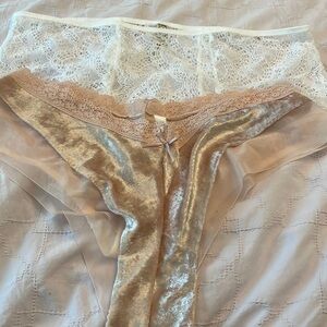 Free People Intimately & Gap Laced Velvety 2 pieces Underwear Sz XL NWT
